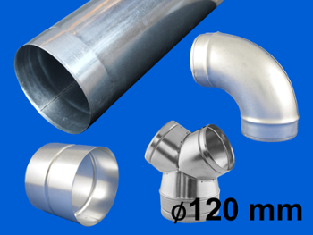 Kanały i kształtki okrągłe śr. 120 mm Kanały i kształtki okrągłe śr. 120 mm