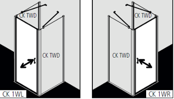 Drzwi wahadłowe Kermi Cada XS CK 1WR/L Drzwi wahadłowe Kermi Cada XS CK 1WR/L