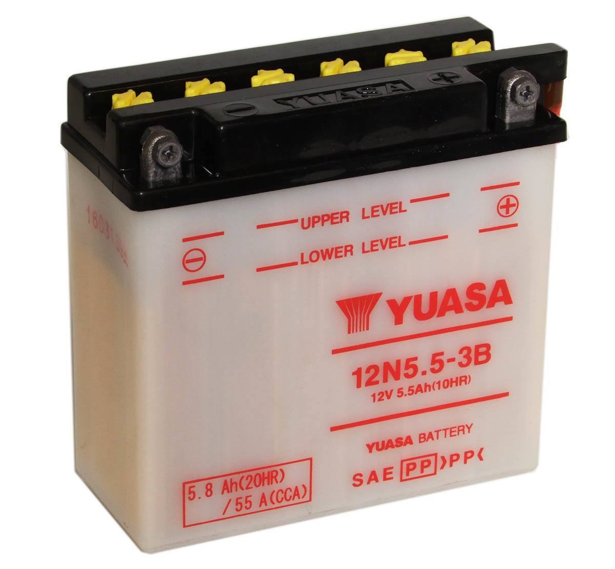 Akumulator YUASA  12N5.5-3B 5,5Ah/60A 12V P+