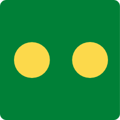 Ikona przedstawia dwa żółte koła symbolizujące diody znajdujące się na zielonym tle.