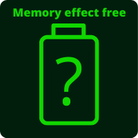 Ikona przedstawia ogniwo a w środku zapytania. Symbolizuje brak efektu pamięci w Akumulatorku GP Recyko PRO Photo Flash 2600mAh.