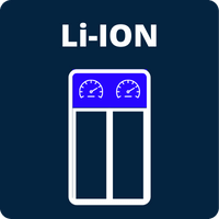 Ikona przedstawiająca ładowarkę do akumulatorów Li-ION.