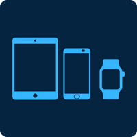 Ikona przedstawia kontury tabletu, telefonu oraz smartwatcha.