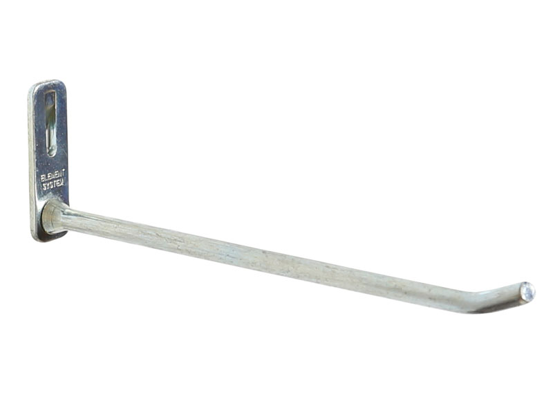hak metalowy wpinany w tablicę narzędziową długość 20 cm