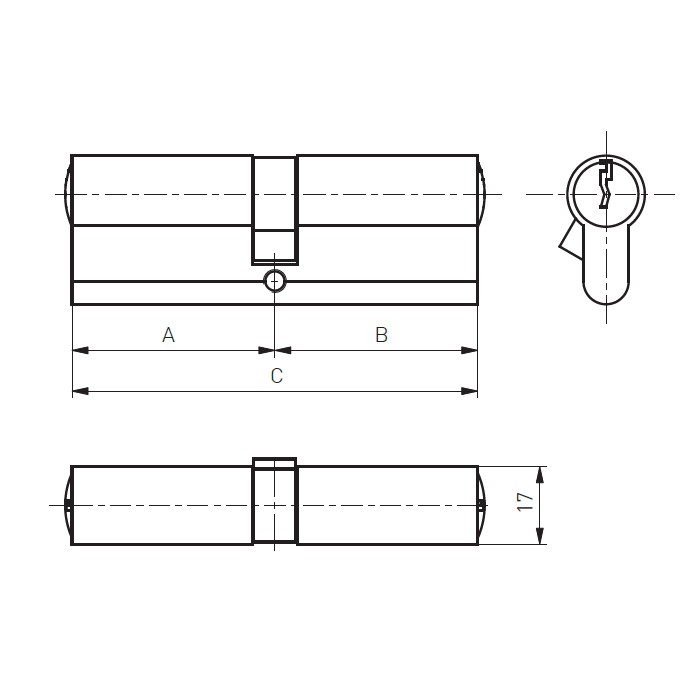 Wkładka MEDOS 35/80 niklowana - Okucia Do Aluminium 24h - sklep internetowy