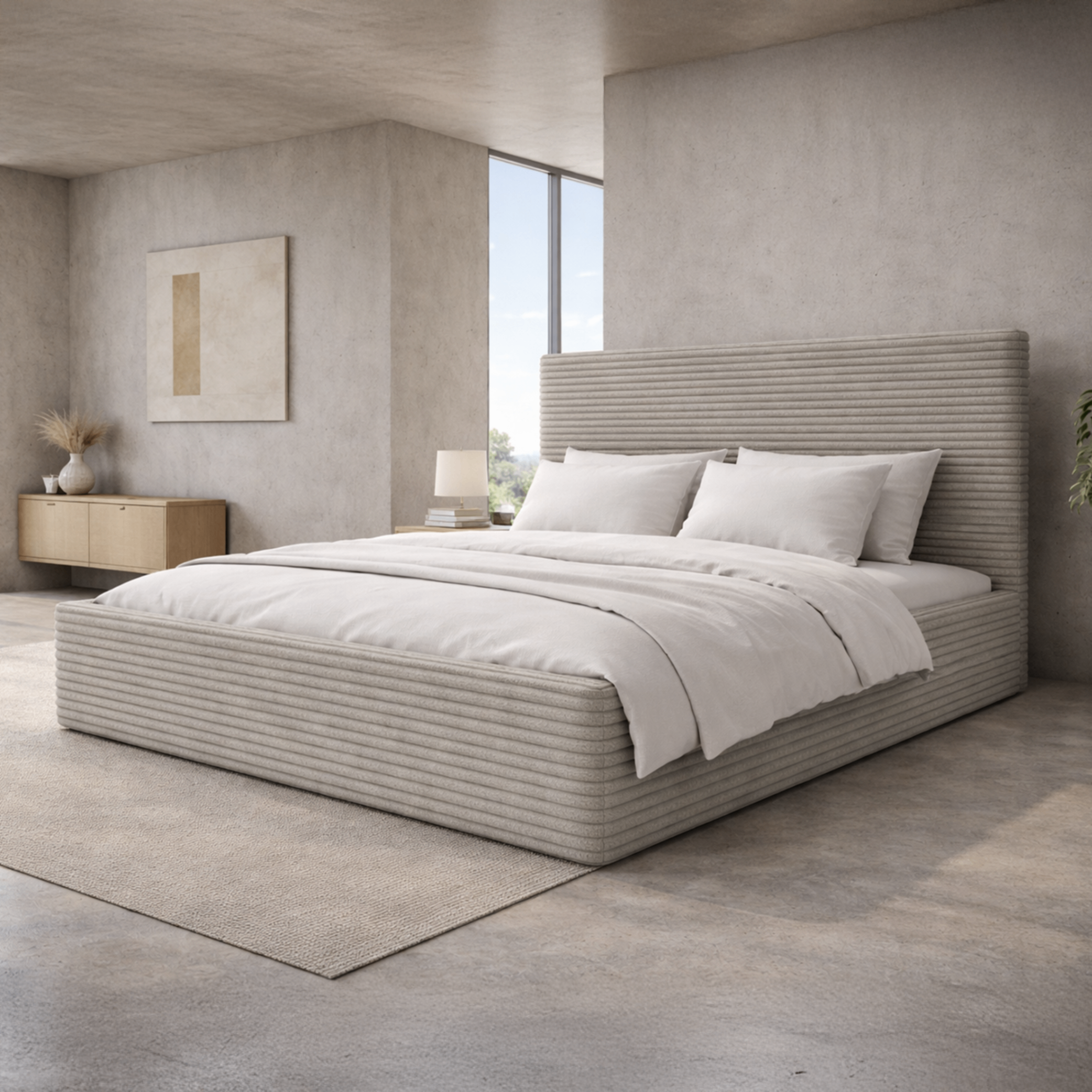 LT100 Łóżko Cordo 140x2x115 taupe