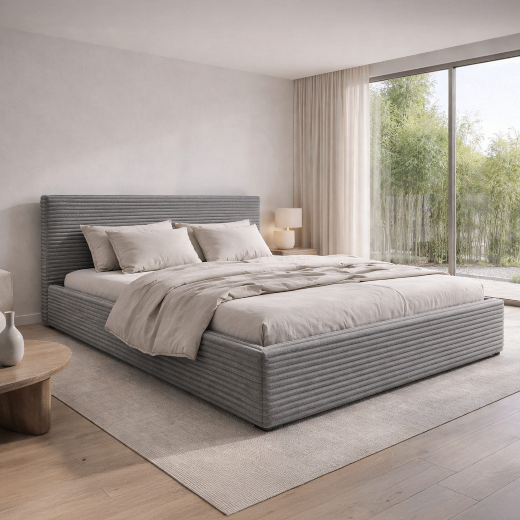 LT100 Łóżko Cordo 140x2x80 szary